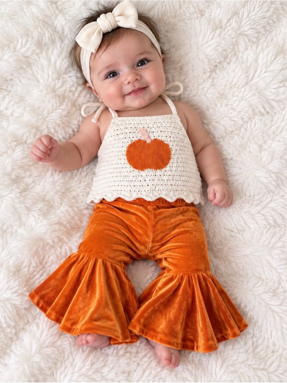 Adorable Pumpkin Outfit- 3-6m